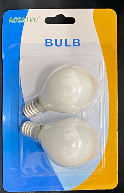 זוג נורות 60W בצורת כדור הברגה דקה אור צהוב
