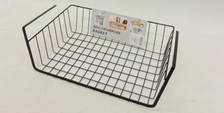 מדף רשת מתכת ניתלה על מדפים - שחור 31X25