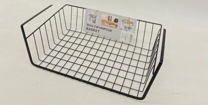 מדף רשת מתכת ניתלה על מדפים - שחור 31X25
