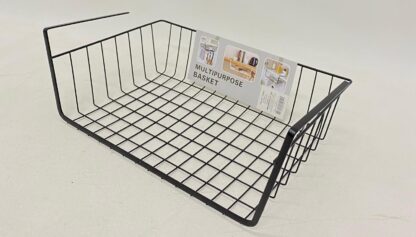 ⁦מדף רשת מתכת ניתלה על מדפים - שחור 31X25⁩ – תמונה ⁦2⁩