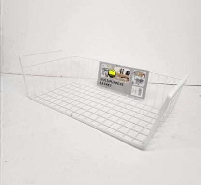 מדף רשת מתכת ניתלה על מדפים - לבן 49X24