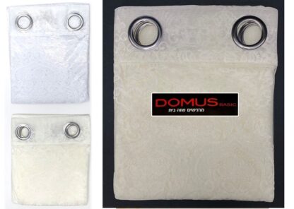 ⁦וילון רינגים קצר 2 כנפיים תחרה- DOMUS NICE⁩ – תמונה ⁦7⁩