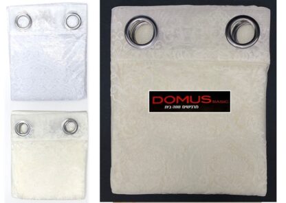 ⁦וילון רינגים ארוך 2 כנפיים תחרה- DOMUS NICE⁩ – תמונה ⁦7⁩
