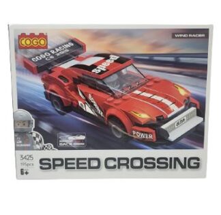 משחק הרכבה COGO מכונית מרוץ אדומה 195 חלקים דגם 3425
