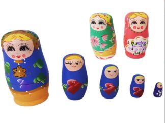 בבושקה עץ 5 חלקים במבחר צבעים