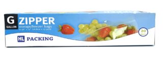 20 שקיות ניילון + פס סגירה 26*27