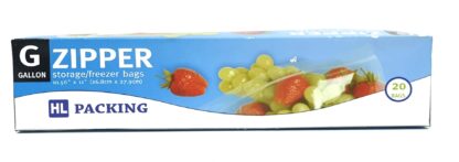 20 שקיות ניילון + פס סגירה 26*27