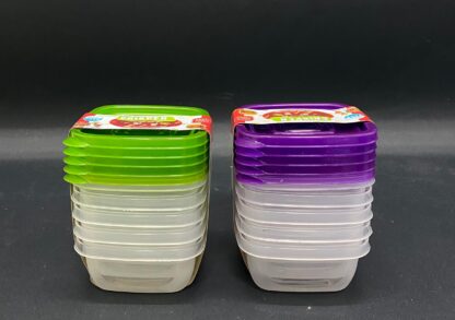 ⁦סט 5 קופסאות מרובע - 250 מ"ל כל אחת⁩ – תמונה ⁦3⁩
