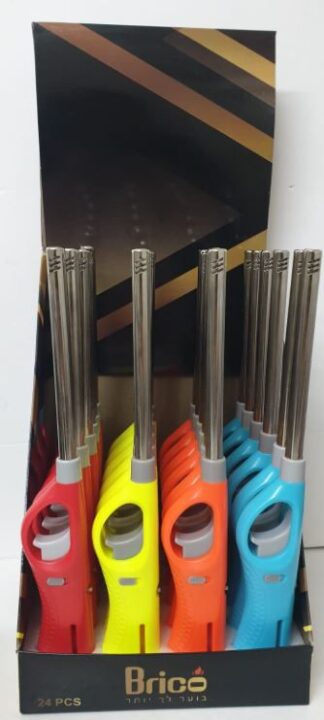 מצית גז ארוכה 26.5 ס"מ במבחר צבעים