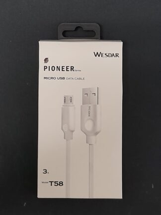 כבל מיקרו 3A 1M USB - לבן