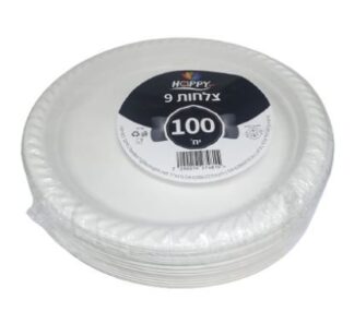 חב' 100 צלחות חד"פ- 9'