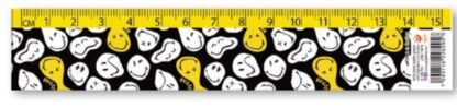 סרגל פלסטיק - סמיילי 15 ס"מ