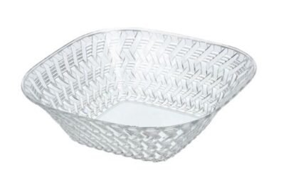 קערה להגשה אקריליק מרובעת עמוקה 26X26X9.5 ס"מ