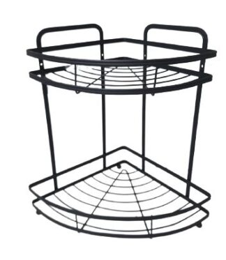 מתקן תליה פינתי 2 קומות 35X35X21.5 ס"מ אפור כהה/לבן