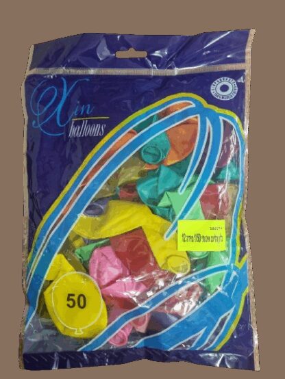 בלון הליום איכותי 50 באריזה מידה 12