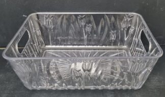 קערת הגשה אקריליק מעוצבת עם ידיות 25.5X18 גובה 9 ס"מ