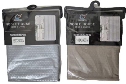 ⁦וילון אמבטיה 180X240 דגם כוורת - במבחר צבעים⁩ – תמונה ⁦2⁩