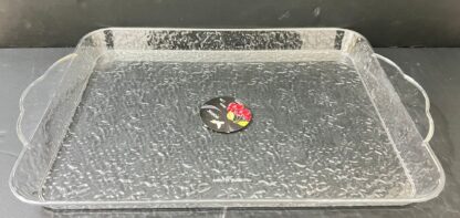 מגש אקריליק מלבני מעוצב עם ידיות 45X28.5 ס"מ