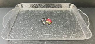 מגש אקריליק מלבני מעוצב עם ידיות 50X32 ס"מ
