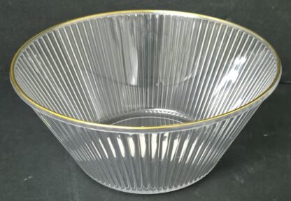 קערה להגשה אקריליק מעוצבת עם פס זהב 26X11.5 ס"מ