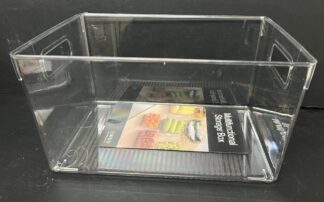 ארגונית אקריליק שקופה לאחסון עם ידיות 29X21 ס"מ