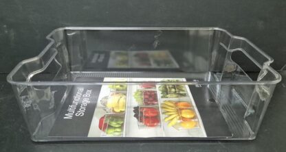 ארגונית אקריליק שקופה לאחסון עם ידיות 36.5X21.5 ס"מ