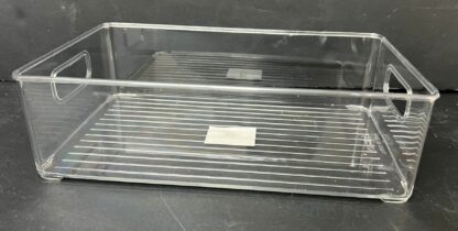 ארגונית אקריליק שקופה לאחסון עם ידיות 25.5X15 ס"מ