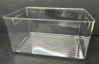ארגונית אקריליק שקופה לאחסון עם ידיות 29X19 ס"מ