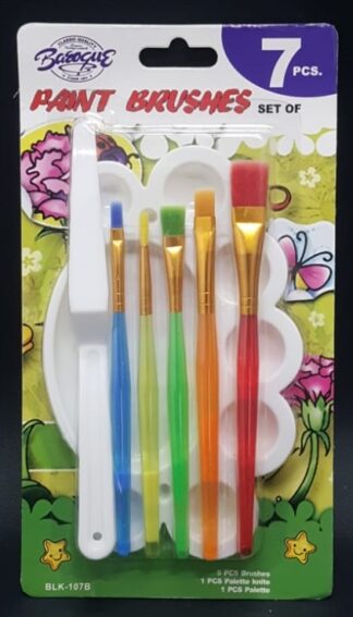 סט 5 מכחולים ופלטה לצבעים