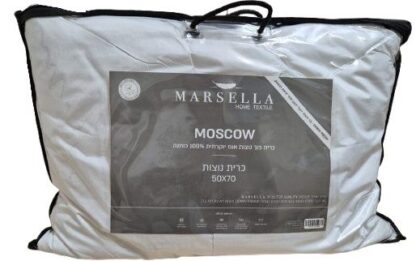 כרית פוך נוצות אווז יוקרתית 100% כותנה 50X70