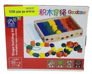 חרוזים גדולים עץ להשחלה