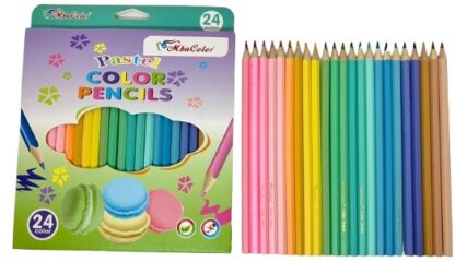 חבילה 24 צבעי עפרון פסטל