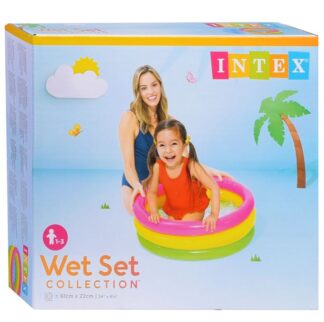 בריכה מתנפחת  3 ספירלות צבעוניות 61X22 ס"מ INTEX