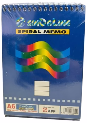חבילה 12 פנקסים ספירלה A6