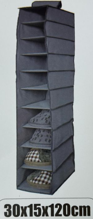 ארגונית בד לתלייה 10 קומות 30X15X120 ס"מ