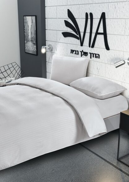 ⁦סט מצעים למיטת יחיד קומפלט 100% סאטן אל קמט דגם HOTEL - במבחר צבעים⁩ – תמונה ⁦3⁩