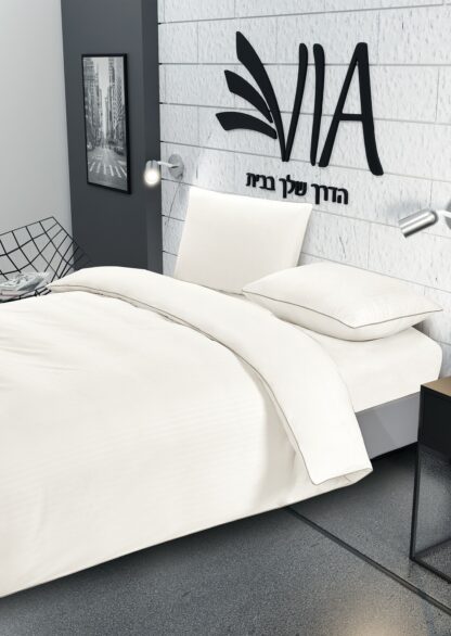 ⁦סט מצעים למיטת יחיד קומפלט 100% סאטן אל קמט דגם HOTEL - במבחר צבעים⁩ – תמונה ⁦2⁩