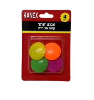 4 יחידות מגנט זוהר קוטר 3 ס"מ