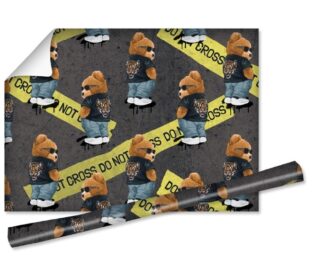 2 גלילי נייר לעטיפה לספרים וחוברות - דגם דובי