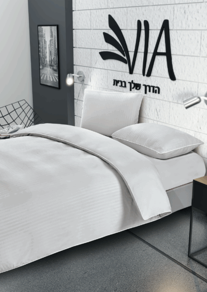 סט מצעים למיטה זוגית קומפלט 100% סאטן אל קמט דגם HOTEL - במבחר צבעים