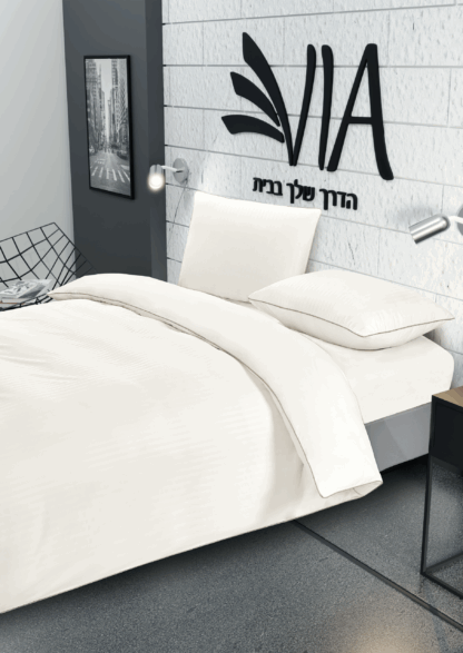 ⁦סט מצעים למיטה זוגית קומפלט 100% סאטן אל קמט דגם HOTEL - במבחר צבעים⁩ – תמונה ⁦6⁩