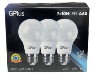 סט 3 נורות לד 10w אור לבן הברגה עבה