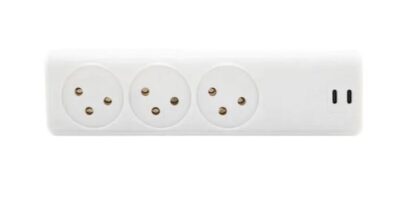 מפצל חשמל 5X  שני חיבורים TYPE-C ו 3 חיבורים לחשמל רגיל