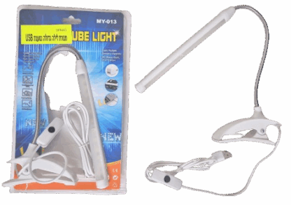 מנורת LED עם קליפס וחיבור USB
